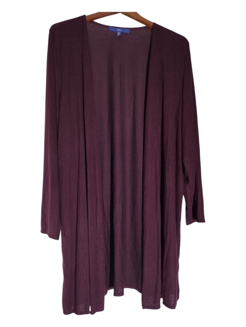 Apt. 9 Open-Front Cardigan - Plum